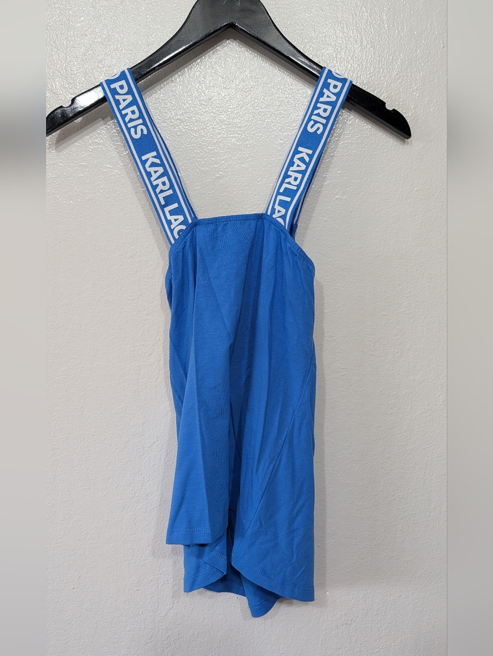 Karl Lagerfeld Royal Blue Logo Strap Tank - Picture 2 of 3